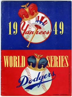 1949 Dodgers vs Yankees World Series Program